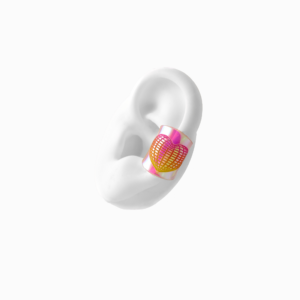Earcuff Ink - Iridiscente corazon rosa