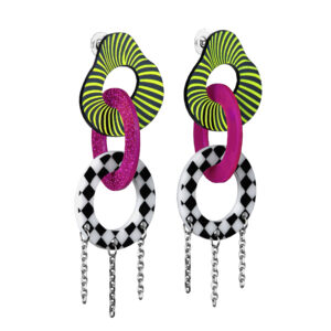 Aretes Beetle Chain Purple