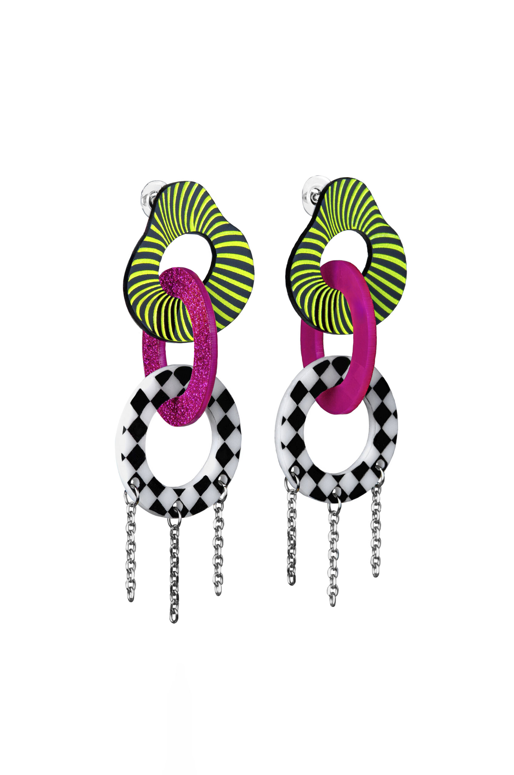 Aretes Beetle Chain Purple